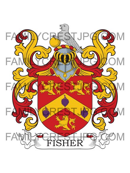 Fisher Family Crest - St. Andrew, Holborn, London, England 1720