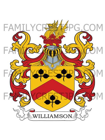 Williamson Family Crest - Gainsborough, co. Lincoln, England