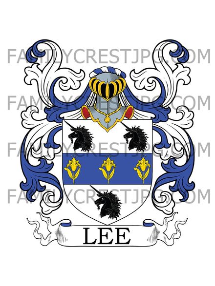 Lee Family Crest - Kildare, Ireland