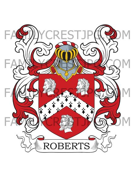 Roberts Family Crest - Ardbracan, co. Meath, Ireland