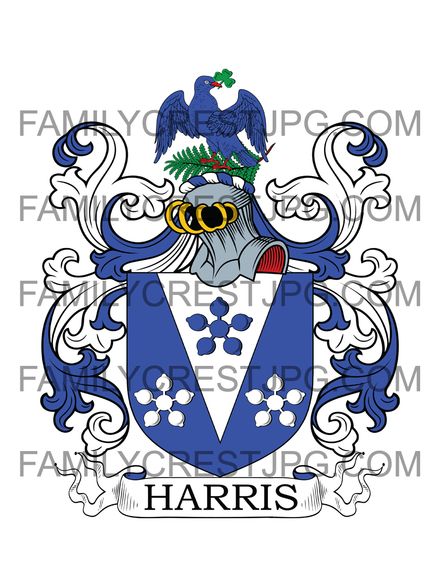 Harris Family Crest - Ratcliffe Hall, co. Leicester, England