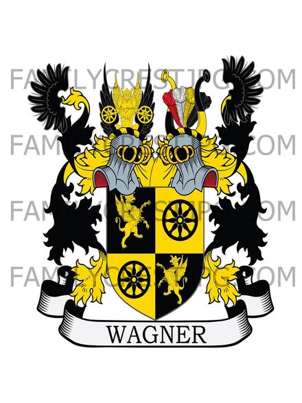 Wagner Family Crest - von Wagenfels 1737