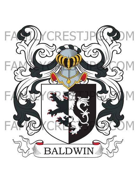 Baldwin Family Crest - Elsich &amp; Stokesay Castle, co. Shropshire, England