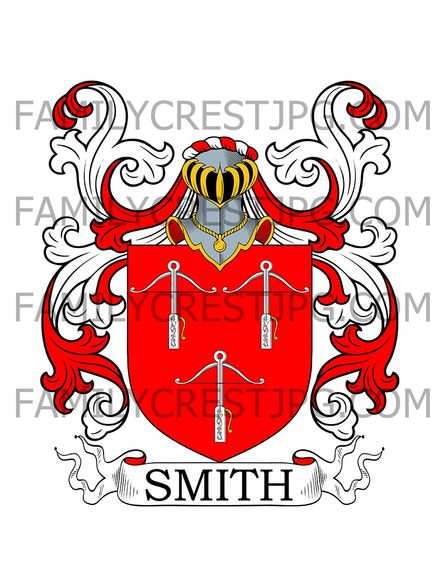 Smith Family Crest - Coddenham, co. Kent, England