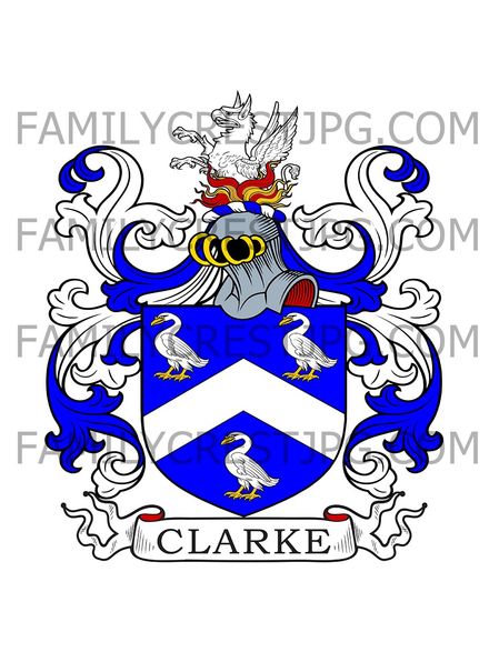 Clarke Family Crest - Kingsdown House, co. Kent, England
