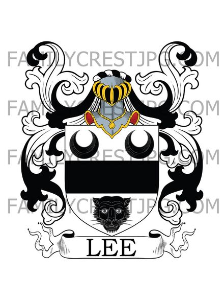 Lee Family Crest - North Aston, co. Oxford, England
