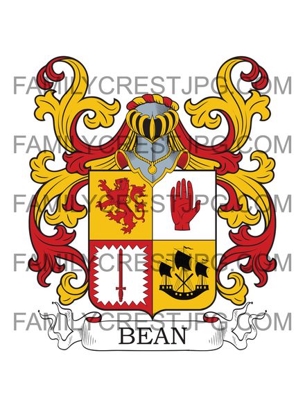Bean Family Crest - McBean, MacBean, McBain