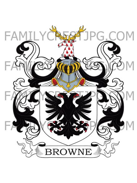 Browne Family Crest - Mulrankin, co. Wexford, Ireland