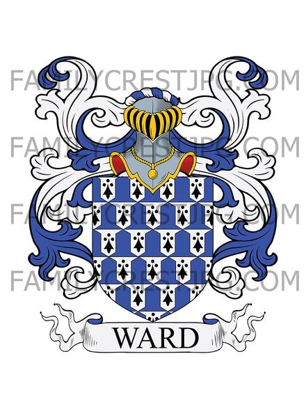 Ward Family Crest - Hinckley, co. Leicester, England