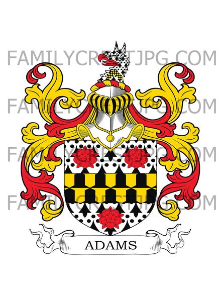 Adams Family Crest - Cheaton and Kaynham, England
