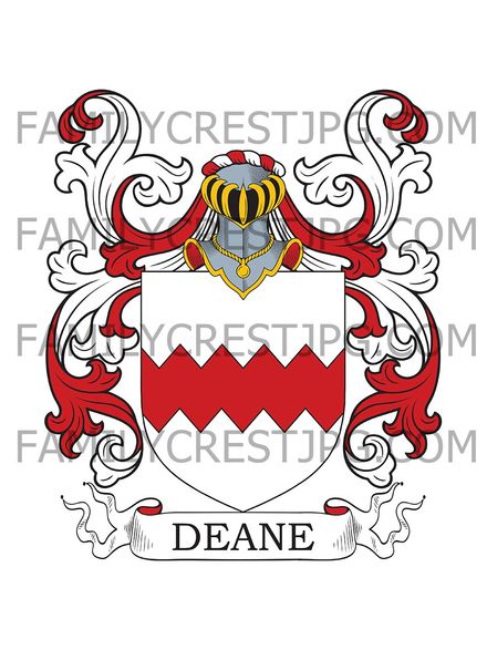Deane Family Crest - Essex, England