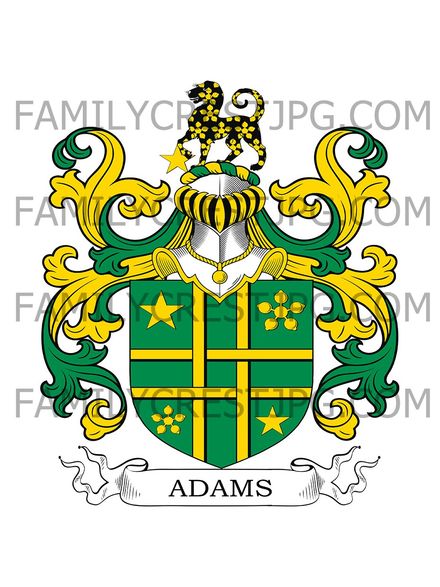Adams Family Crest - Nottingham, England