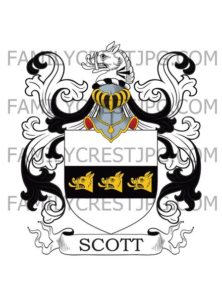 Scott Family Crest - Logie, co. Forfar, Scotland