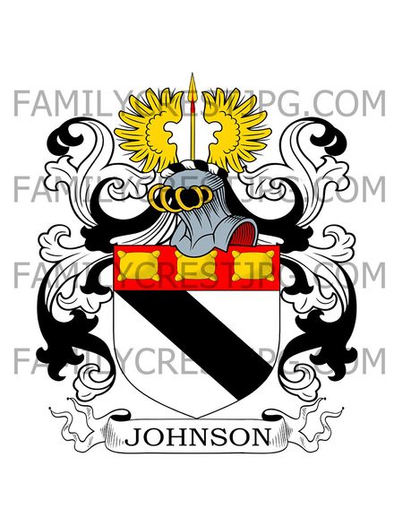 Johnson Family Crest - Long Melford, co. Suffolk, England