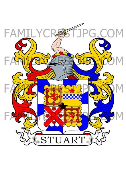 Stuart Family Crest - Annat, co. Perth, Scotland