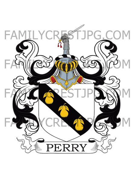 Perry Family Crest - Worcester, England