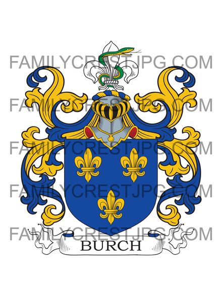 Burch Family Crest - Birch