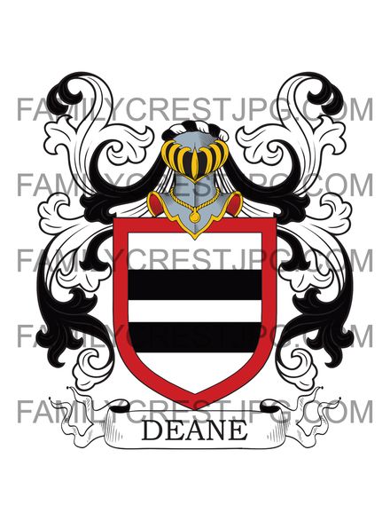 Deane Family Crest - Berkshire, England