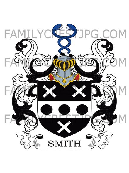 Smith Family Crest - Campden, co. Gloucester, England