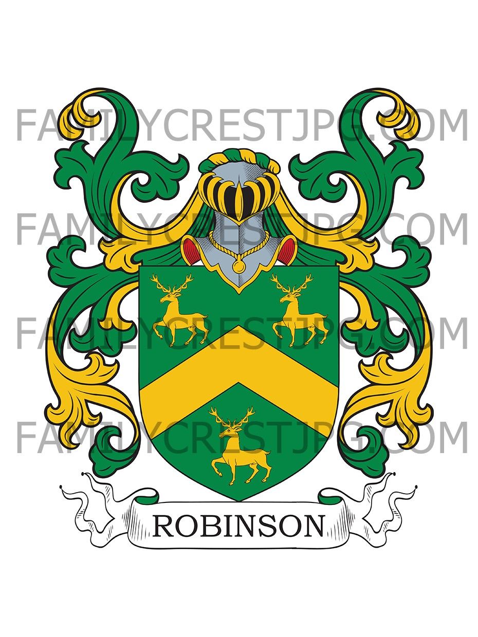 Robinson Family Crest - Newby, co. Yorkshire, England