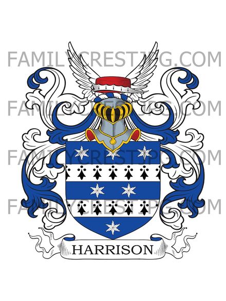 Harrison Family Crest - Downe Hill, co. Kent, England