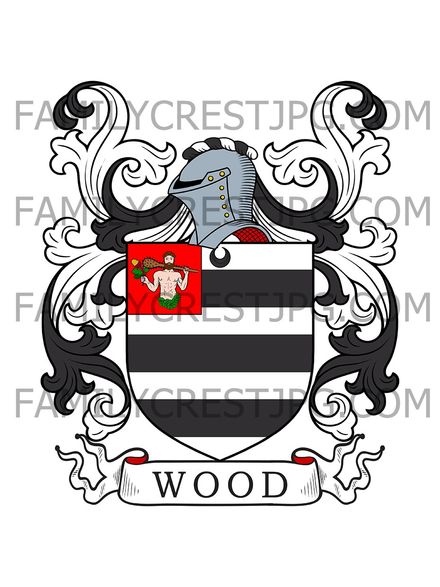Wood Family Crest - Berwick, co. Northumberland, England