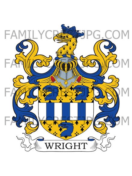 Wright Family Crest - Durham, England