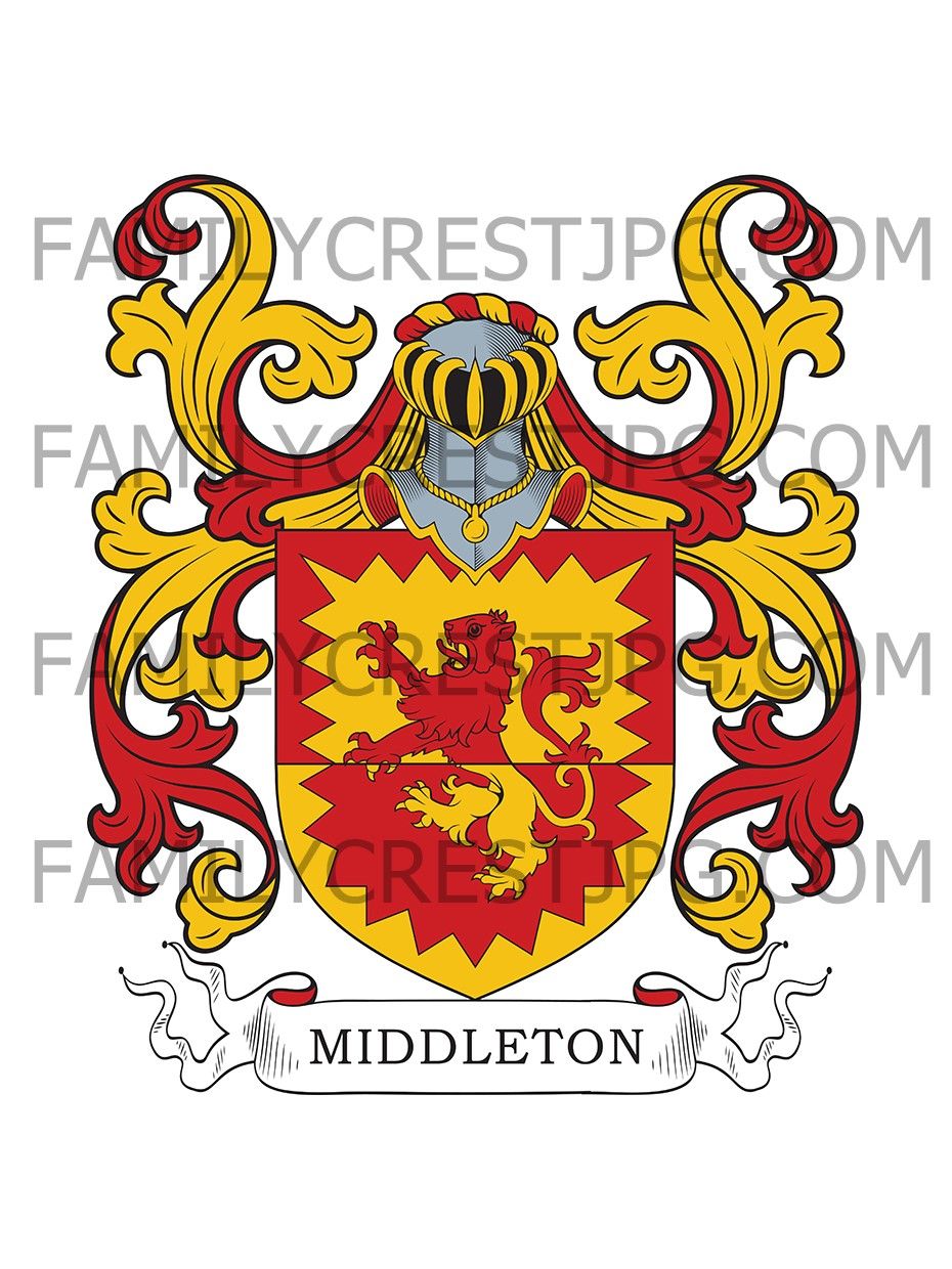 Middleton Family Crest - Essex, England