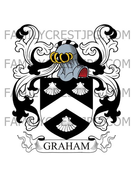 Graham Family Crest - Morphie, co. Kincardine, Scotland