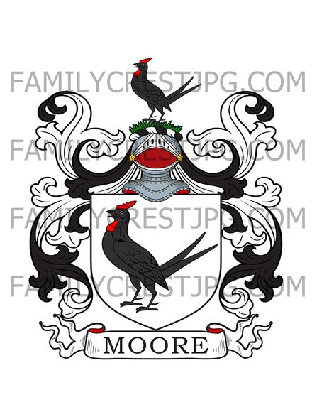 Moore Family Crest - Fawley, co. Berkshire, England