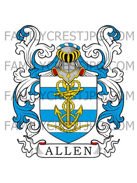 Allen Family Crest - London, England