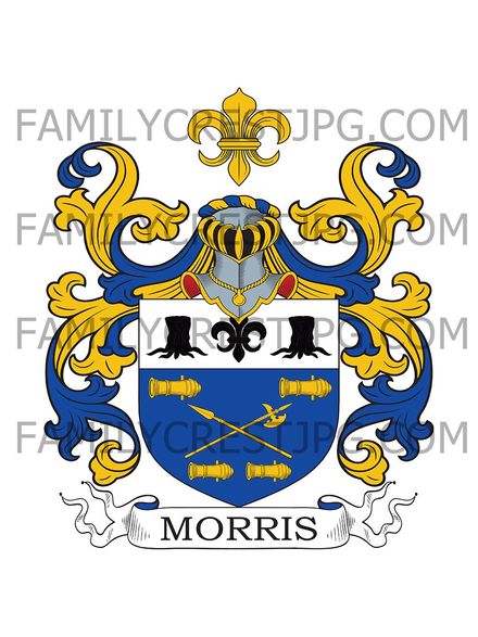 Morris Family Crest - Glamorgan, co. Wales