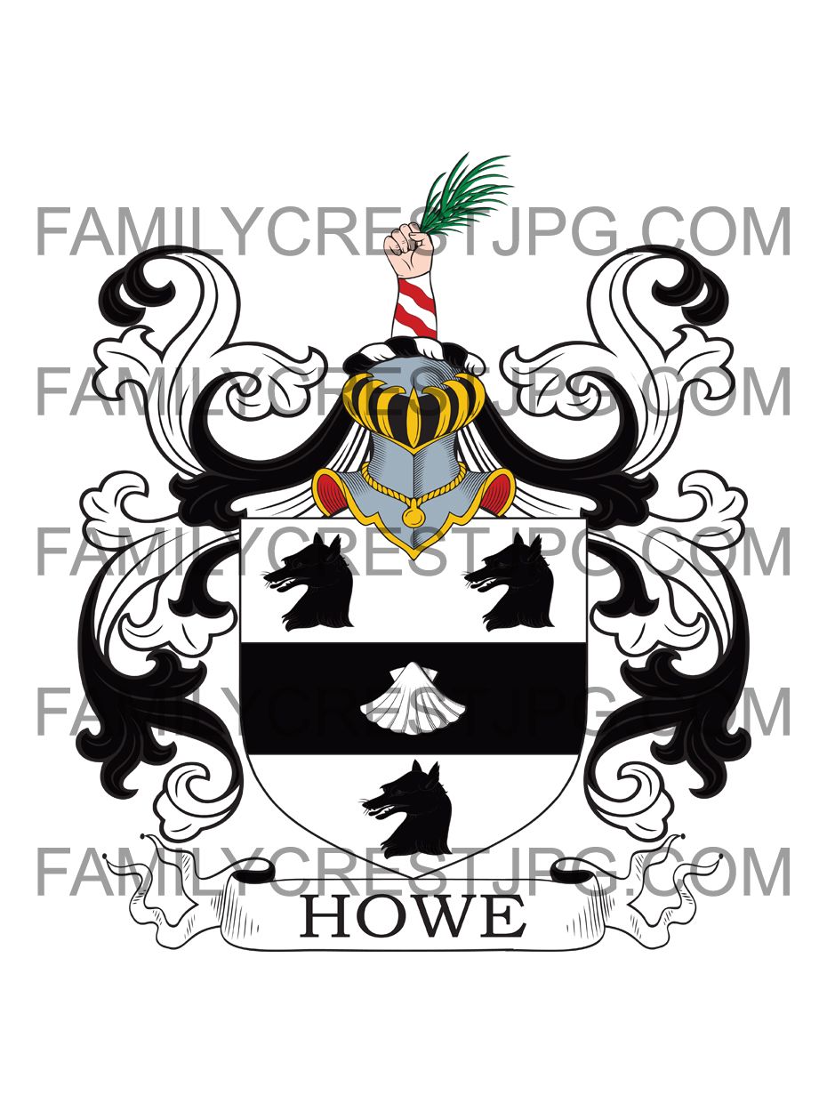 Howe Family Crest - Somerset, England