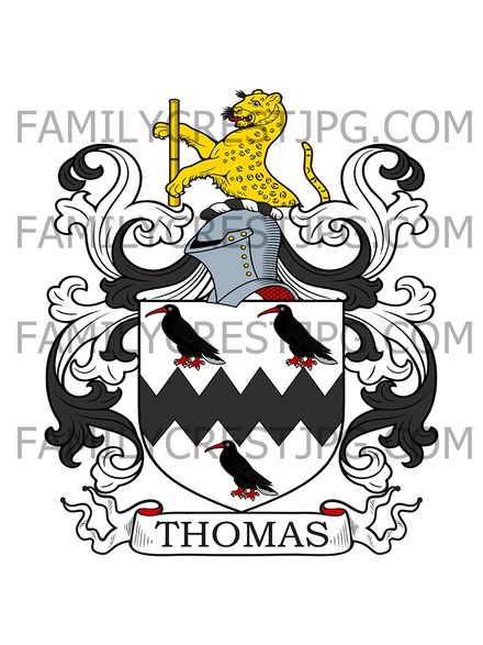 Thomas Family Crest - Bromley, co. Kent, England