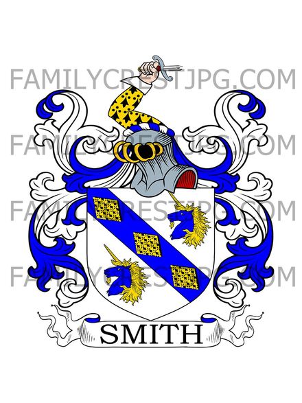 Smith Family Crest - Duresme, co. Durham, England