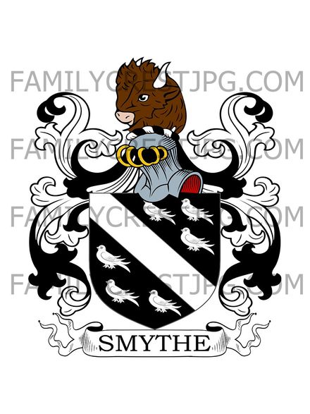 Smythe Family Crest - Hilton, co. Shropshire, England