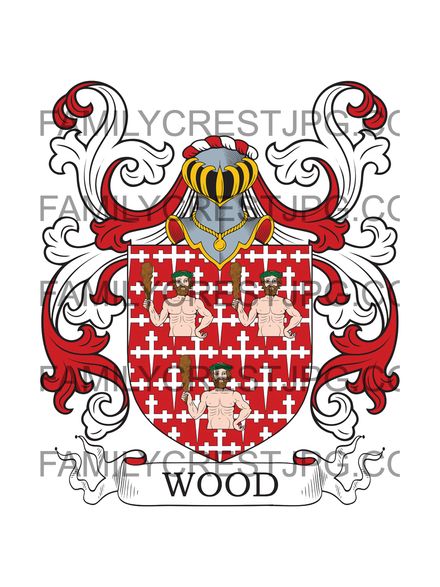 Wood Family Crest - Childrey, co. Berkshire, England