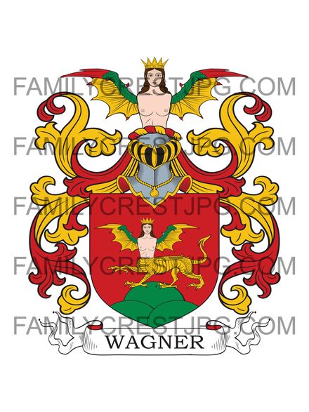Wagner Family Crest - von Bintzenheim, Austria 1586