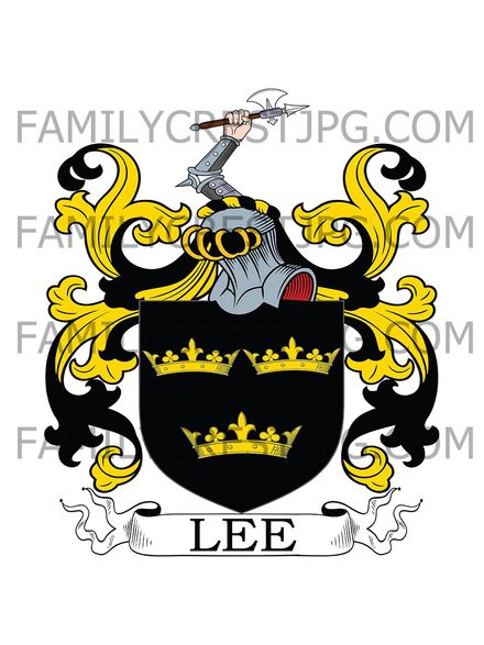 Lee Family Crest - Grove Hall, co. Yorkshire, England