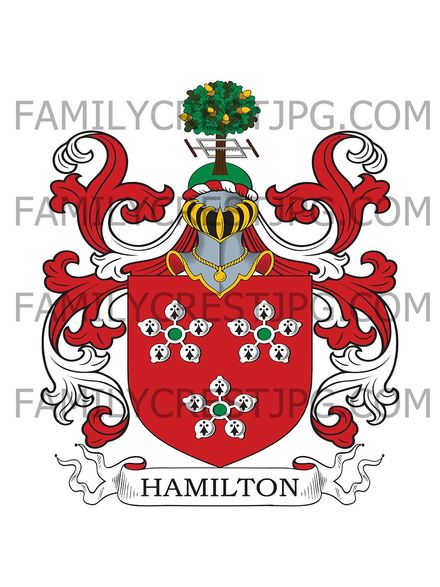 Hamilton Family Crest - Sweden &amp; Glenawley
