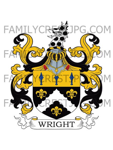 Wright Family Crest - Norfolk &amp; Suffolk, England