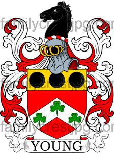Young Family Crest, Young Coat of Arms