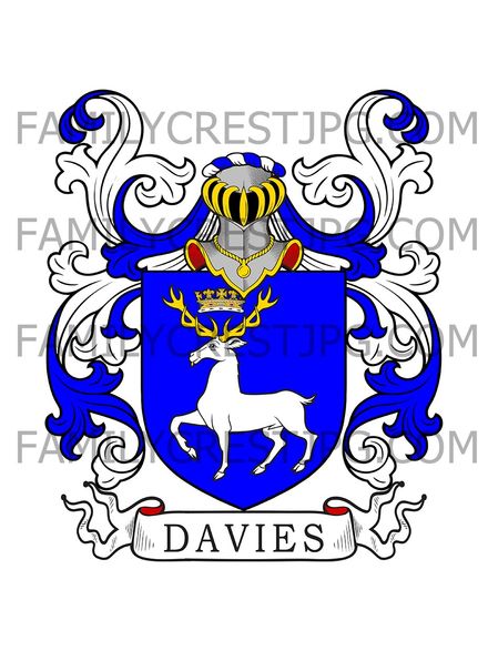 Davies Family Crest - Brecon, Wales
