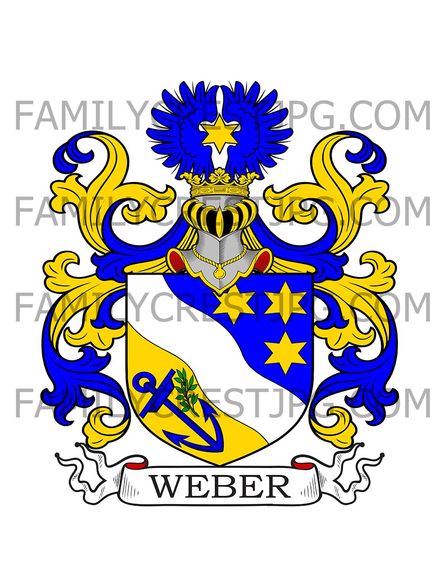 Weber Family Crest - von Ehrenzweig - Galicia, Poland