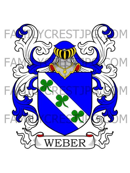 Weber Family Crest - Schwytz &amp; Geneva, Switzerland