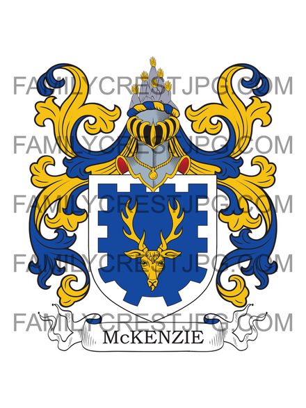 McKenzie Family Crest - Fairburn, co. Ross, Scotland