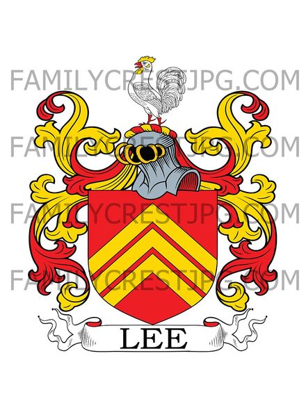 Lee Family Crest - Hickham, co. Middlesex, England