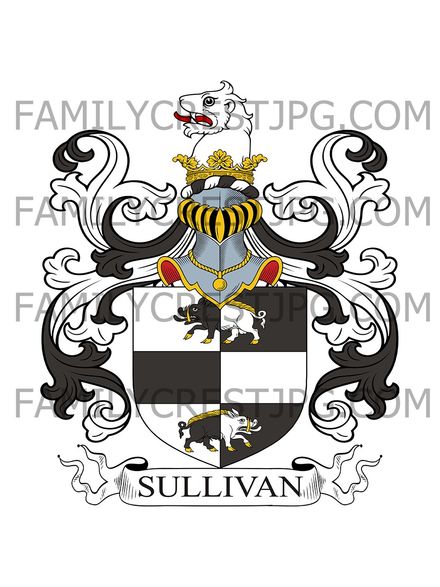 Sullivan Family Crest - Dunkerron, co. Kerry, Ireland