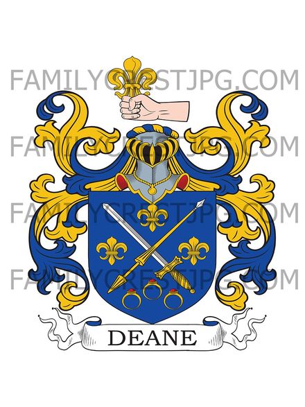 Deane Family Crest - Rainhill, England
