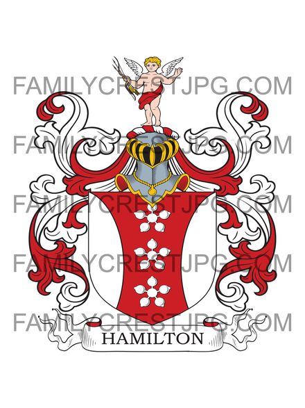 Hamilton Family Crest - Colquhot, co. Peebles, Scotland